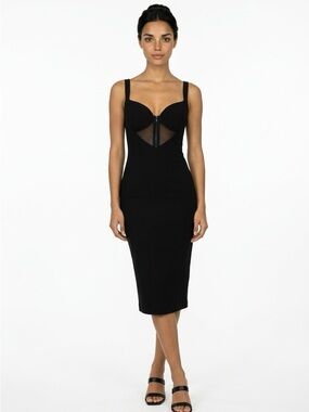 Noam Hanoch Black Garment with Color-Block Logo Patch Size 2 Made In the USA